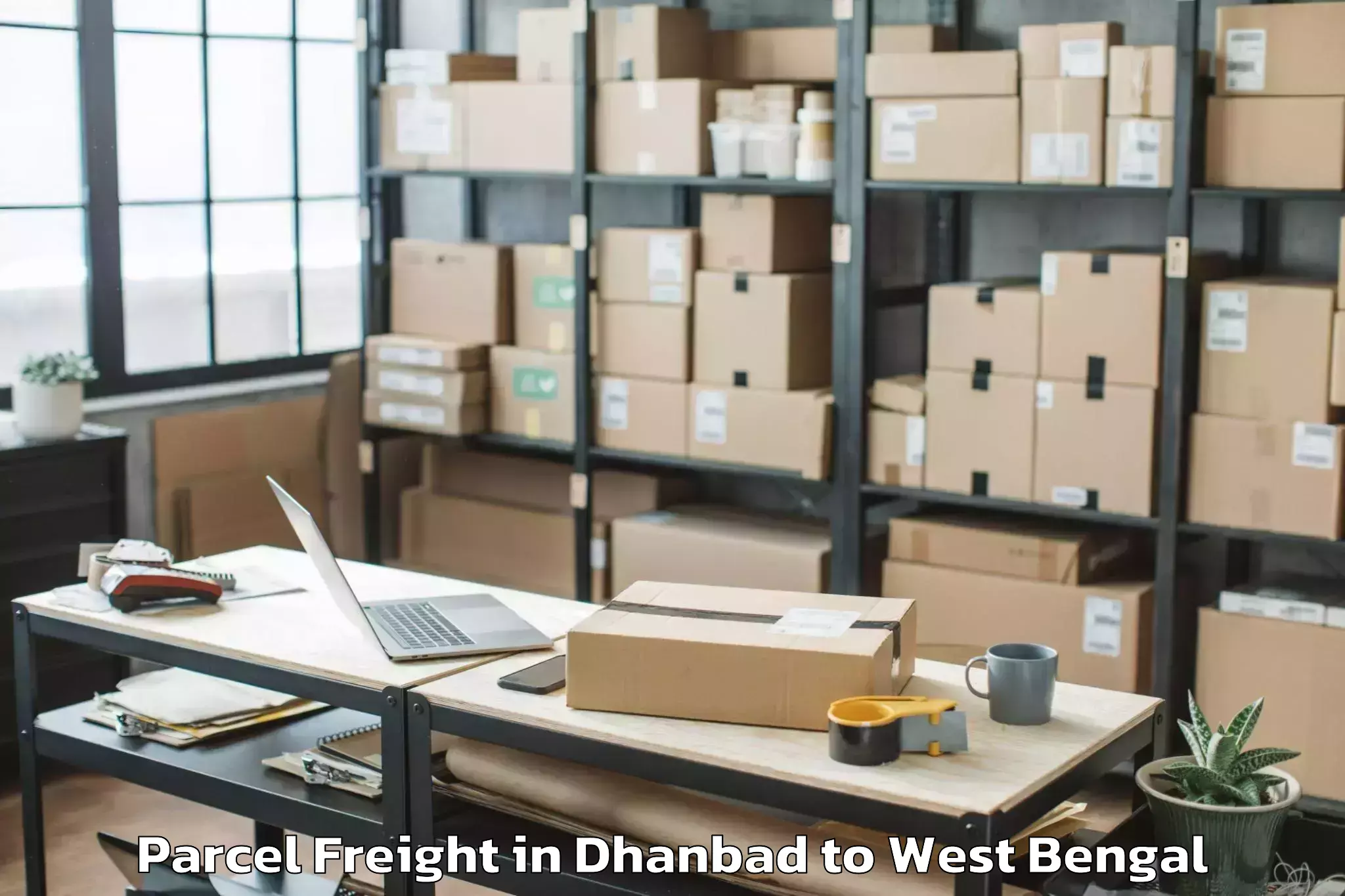 Easy Dhanbad to Panchla Parcel Freight Booking